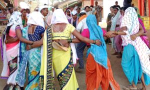 Adivasi community dancing