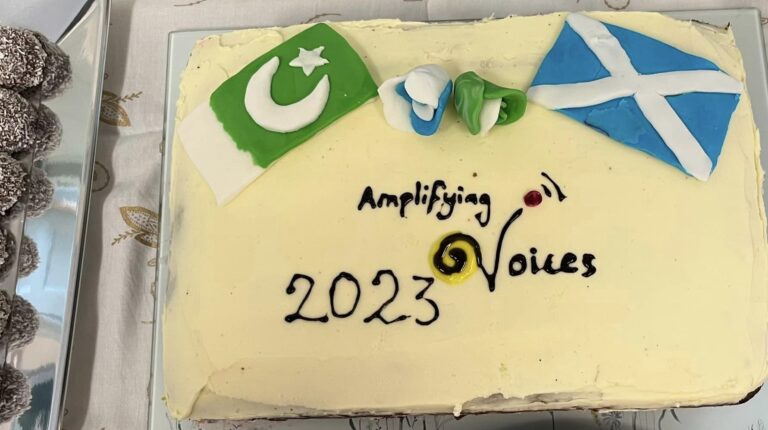 Amplifying Voices in Scotland Pakistan cake