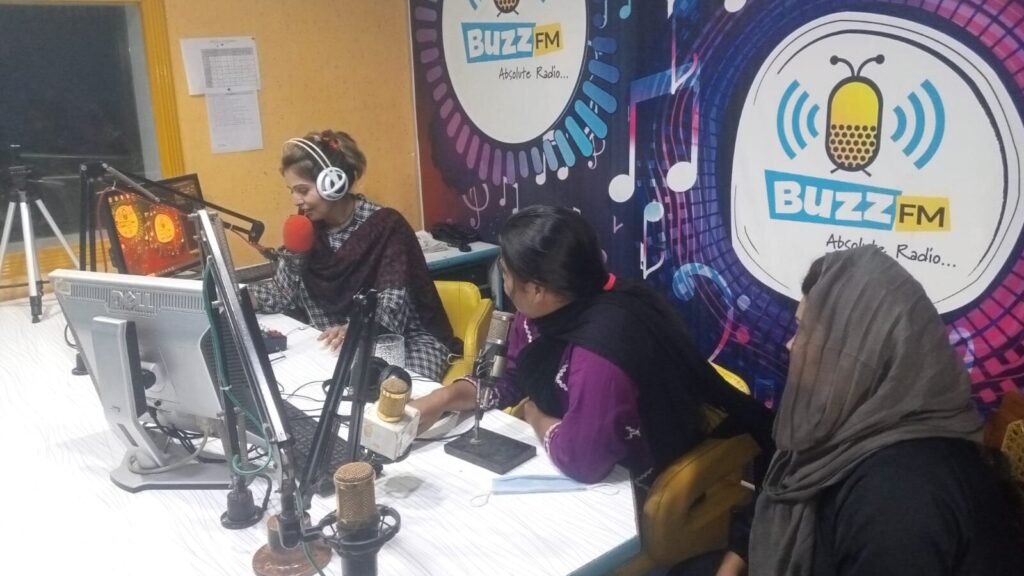 Women in a radio studio