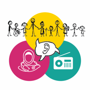 Graphic for community-centred radio station