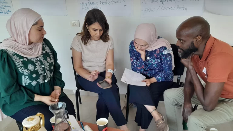 group of people in discussion