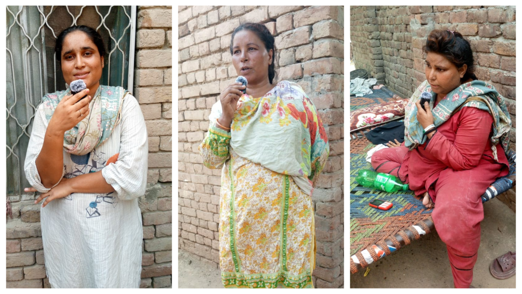 Advocacy represented by women speaking into a microphone